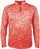 Badger Adult Blend 1/4 Zip Pullover Loose Long Sleeve Shirt