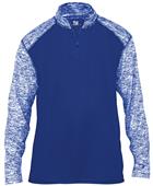 Adult (AM, AS, AXS) Sport Blend 1/4 Zip Long Sleeve Pullover Shirt RY/RYBL - ROYAL/ROYAL BLEND Primary