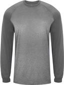 Mens Sport Heather Tonal Long Sleeve T Shirt (Carbon or Steel)