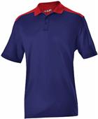 Adult Color Block Polo Shirt (Black,Navy,Red,Royal,White)