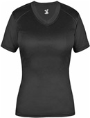 Womens Ultra-Soft Fitted Volleyball Jersey (Black,Sky,Graphite,Pink,Navy,Purple,Red,Royal,Silver,WT) BLACK Primary