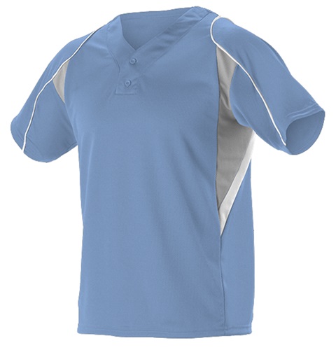 Adult & Youth 2-Button Henley Baseball Jersey (Black,Orange,Forest,Gray,Navy,Purple,Royal,Red,Sky,WT. Decorated in seven days or less.