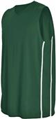 Adult & Youth Sleeveless Basketball Jersey (18-Colors) DARK GREEN/WHITE Primary