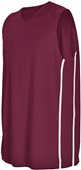 Adult & Youth Sleeveless Basketball Jersey (18-Colors) MAROON/WHITE Primary