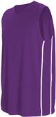 Adult & Youth Sleeveless Basketball Jersey (18-Colors) PURPLE/WHITE Primary