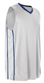 Adult & Youth Sleeveless Basketball Jersey (18-Colors) WHITE/NAVY Primary