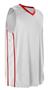 Adult & Youth Sleeveless Basketball Jersey (18-Colors) WHITE/SCARLET Primary