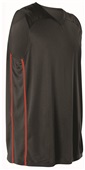 Womens NFHL-Legal Sleeveless Basketball Jersey (14-Colors) BLACK/RED Primary