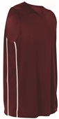 Womens NFHL-Legal Sleeveless Basketball Jersey (Black/Red) MAROON/WHITE Primary