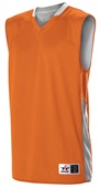 Adult Single Ply Reversible Basketball Jersey (Orange,Kelly,Purple,Red,Royal) Outside: ORANGE, Inside: WHITE Primary