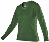 Womens/ Girls Long Sleeve Volleyball Jersey (Black,Forest,Maroon,Navy,Purple,Royal,Red,White) DARK GREEN Primary