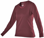 Womens/ Girls Long Sleeve Volleyball Jersey (Black,Forest,Maroon,Navy,Purple,Royal,Red,White) MAROON Primary