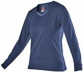 Womens/ Girls Long Sleeve Volleyball Jersey (Black,Forest,Maroon,Navy,Purple,Royal,Red,White) NAVY Primary