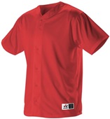 Womes Faux 6-Button Front Fastpitch Softball Jersey (BK,Forest,Maroon,Navy,Red,Royal,White)