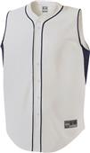 Holloway Fierce Faux Full Button Mens Youth Sleeveless Baseball Jerseys