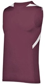 Holloway Adult PR Max Compression Track Jersey 221037 MAROON/WHITE Primary