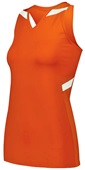 Womens Max Compression Track Jersey ORANGE/WHITE Primary