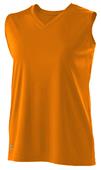 Womens Girls Sleeveless V-Neck Tee/Tank Top (12-Colors)