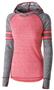 Womens Heather Hoodie (Black,Forest,Kelly,Maroon,Navy,Orange,Purple,Royal,Red,Silver) SCARLET/BLACK Primary