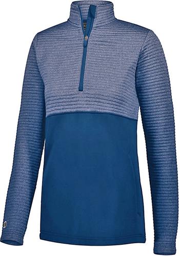 Womens Half-Zip Heather Pullover (Black,Forest,Maroon,Navy,Royal,Red,Silver). Decorated in seven days or less.