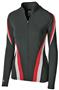 Womens Inside Pockets Full Zip Jacket (Black,Forest,Navy,Red) BLACK/SILVER/SCARLET Primary
