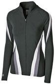 Womens Inside Pockets Full Zip Jacket (Black,Forest,Navy,Red) BLACK/ GRAPHITE/ WHITE Primary
