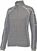 Womens Pocketed Inside & Outside Full Zip Jacket (Black,Carbon,Navy White)