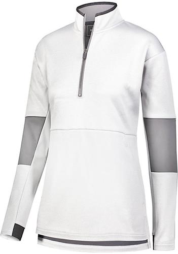 Womens Half Zip Pullover (Black,Forest,Graphite,Maroon,Navy,Royal,Red,White). Decorated in seven days or less.