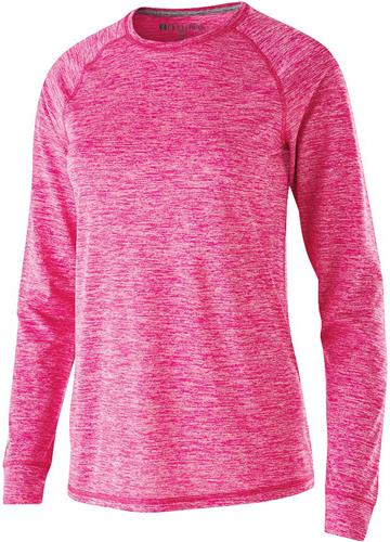Womens Heather Long Sleeve Shirt (Black,Cardinal,Forest,Graphite,Kelly,Gold,Maroon,Navy,Orange,Pink,. Printing is available for this item.
