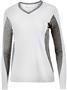 Womens Heather, 2-Color Accented Long Sleeve T Shirt  WHITE/GRAPHITE HEATHER Primary