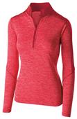 Womens 1/2 Zip Heather Pullover Jacket (18-Colors)