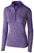 Womens 1/2 Zip Heather Pullover Jacket (18-Colors)