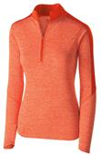 Womens 1/2 Zip Heather Pullover Jacket (18-Colors)