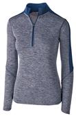 Womens 1/2 Zip Heather Pullover Jacket (18-Colors)