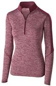 Womens 1/2 Zip Heather Pullover Jacket (18-Colors)