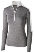 Womens 1/2 Zip Heather Pullover Jacket (18-Colors)