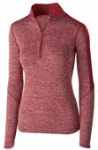 Womens 1/2 Zip Heather Pullover Jacket (18-Colors)