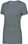 Womens Striated Short Sleeve Softball/Sports T Shirt (Black,Graphite,Navy,Royal,Red) GRAPHITE Primary
