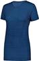Womens Striated Short Sleeve Softball/Sports T Shirt (Black,Graphite,Navy,Royal,Red) NAVY Primary