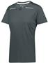 Womens V-NeckTagless T Shirt (Black,Forest,Graphite,Kelly,Maroon,Navy,Purple,Royal,Red,White) GRAPHITE/WHITE Primary