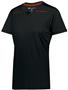 Womens V-NeckTagless T Shirt (Black,Forest,Graphite,Kelly,Maroon,Navy,Purple,Royal,Red,White) BLACK/ORANGE Primary
