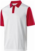  Adult 3-Button Heathered Polo Shirt (White w/Athletic,Black,Cardinal,Navy,Orange,Red)