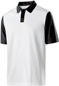  Adult 3-Button Heathered Polo Shirt (White w/Athletic,Black,Cardinal,Navy,Orange,Red)