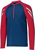  Adult Contrasting Sleeve 1/2 Zip Jacket (Black,Carbon,Maroon,Navy,Royal,Red)