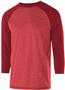 Adult/ Youth Contrasting 3/4 Sleeve Shirt (Black,Forest,Carbon,Maroon,Navy,Orange,Royal,Red)Heather/ SCARLET HEATHER/SCARLET Primary