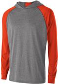 Youth Heather Hoodie (Graphite with/Red,Orange,Kelly,Purple,Forest,Maroon Sleeves GRAPHITE HEATHER/ORANGE Primary