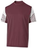 Holloway Arc Short Sleeve Tee Shirt Adult Youth MAROON/ WHITE Primary