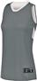 Holloway Ladies Dual-Side Reversible Basketball Jersey 224378 Outside: GRAPHITE/WHITE, Inside: WHITE/GRAPHITE Primary
