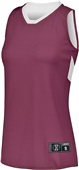 Holloway Ladies Dual-Side Reversible Basketball Jersey 224378 Outside: MAROON/WHITE, Inside: WHITE/MAROON Primary