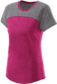  Girls Vintage Heathe Scoop Neck 2-Tone T Shirt VINTAGE PINK/VINTAGE GREY Primary